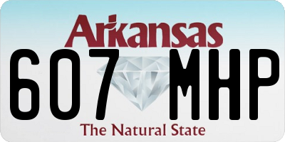 AR license plate 607MHP