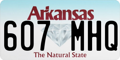 AR license plate 607MHQ