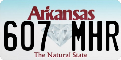 AR license plate 607MHR