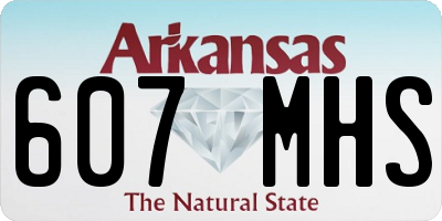 AR license plate 607MHS