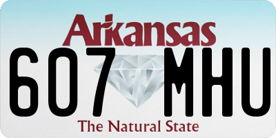 AR license plate 607MHU