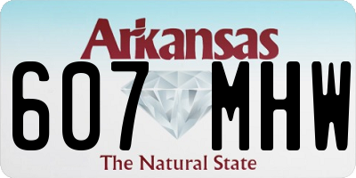 AR license plate 607MHW