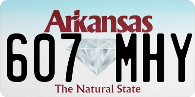 AR license plate 607MHY