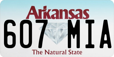 AR license plate 607MIA