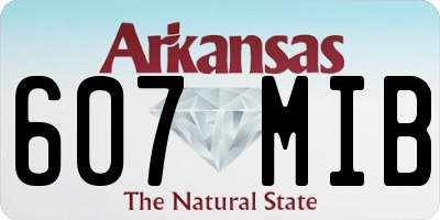 AR license plate 607MIB