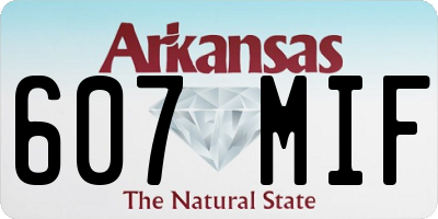 AR license plate 607MIF