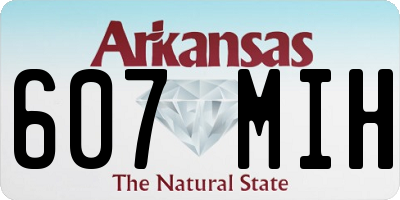 AR license plate 607MIH