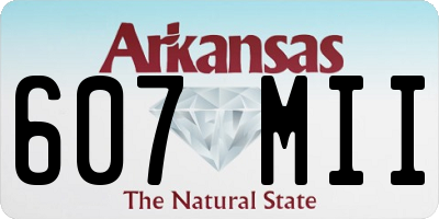 AR license plate 607MII