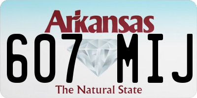 AR license plate 607MIJ