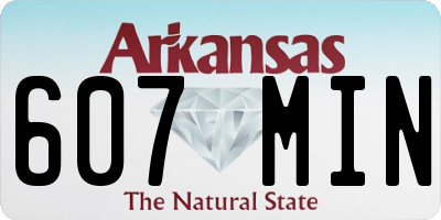 AR license plate 607MIN