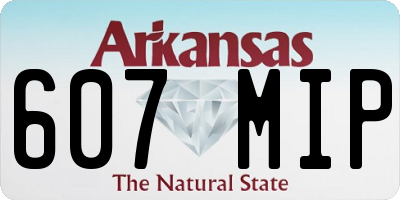 AR license plate 607MIP