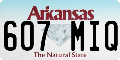 AR license plate 607MIQ