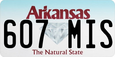 AR license plate 607MIS