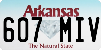 AR license plate 607MIV