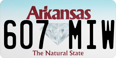AR license plate 607MIW