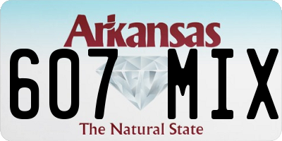 AR license plate 607MIX