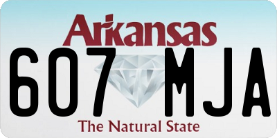 AR license plate 607MJA