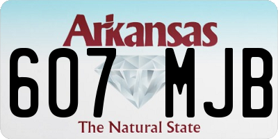 AR license plate 607MJB