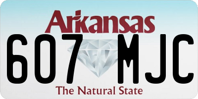 AR license plate 607MJC