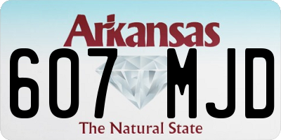 AR license plate 607MJD