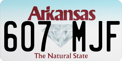 AR license plate 607MJF