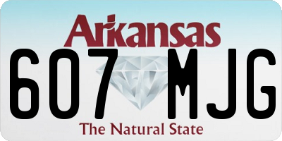 AR license plate 607MJG