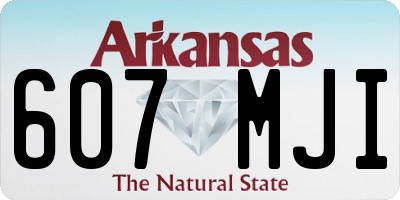 AR license plate 607MJI