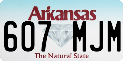 AR license plate 607MJM