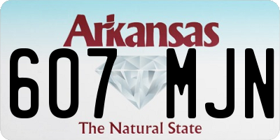 AR license plate 607MJN