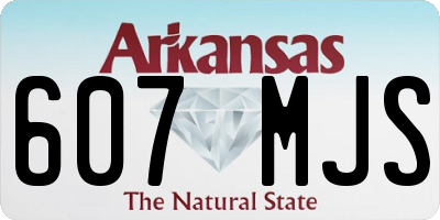 AR license plate 607MJS