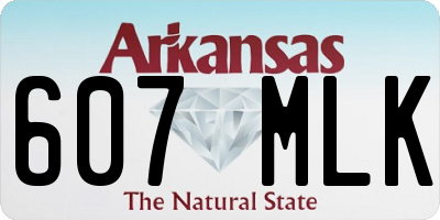 AR license plate 607MLK
