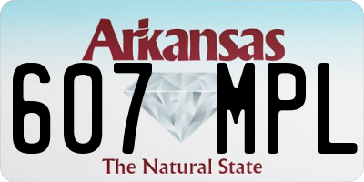 AR license plate 607MPL