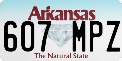 AR license plate 607MPZ