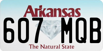 AR license plate 607MQB