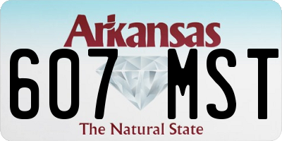 AR license plate 607MST