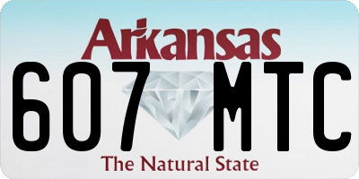 AR license plate 607MTC