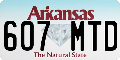 AR license plate 607MTD