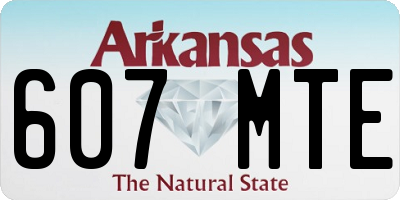 AR license plate 607MTE