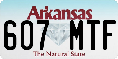 AR license plate 607MTF