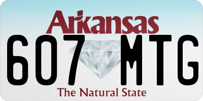AR license plate 607MTG