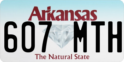 AR license plate 607MTH