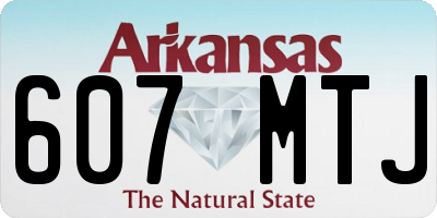 AR license plate 607MTJ