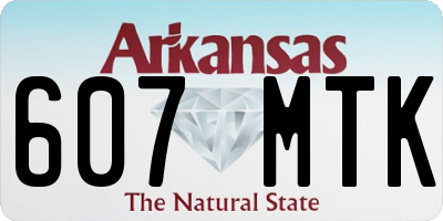 AR license plate 607MTK