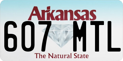 AR license plate 607MTL