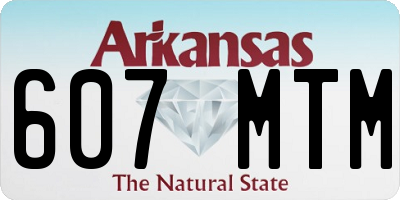 AR license plate 607MTM
