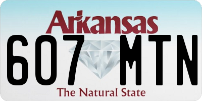 AR license plate 607MTN