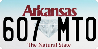 AR license plate 607MTO