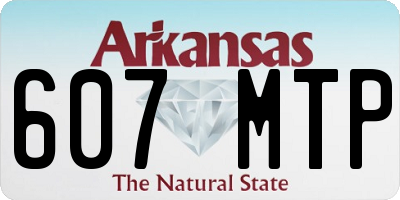 AR license plate 607MTP