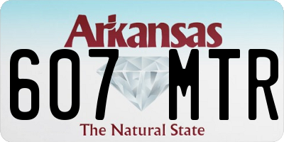 AR license plate 607MTR