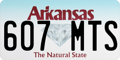 AR license plate 607MTS